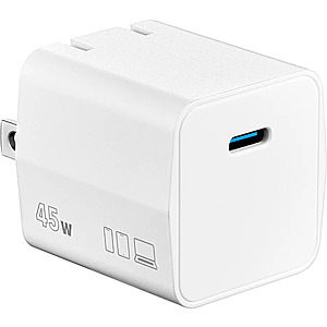 Insignia 45W USB-C Wall Charger (White) $9.99 + Free Shipping