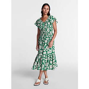 Time and Tru Women's Tiered Midi Dress with Flutter Sleeves (Various) from $8.65 + Free S&H w/ Walmart+ or on $35+