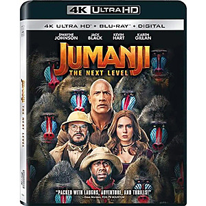 Jumanji: The Next Level - 4K + Blu Ray + Digital $15 Bestbuy.com