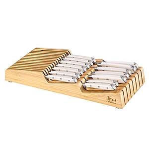 Cangshan Alps Series German Steel 15-piece Knife In-Drawer Set $119.99 Black or White free shipping Costco.com