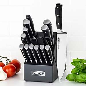 Viking 15-piece German Steel Knife Block Set $119.99 free Shipping Costco.com