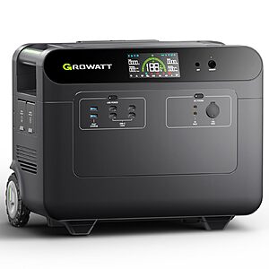 GROWATT 3686Wh Extra Battery for HELIOS 3600 Portable Power Station, LiFePo4 Expansion Battery, 9 DC Outlets for Cell Phone, PC, Tablets or Other Devices, $1098.99