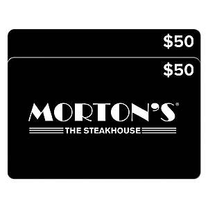 Today Only 09/07 Morton's The Steakhouse Two Restaurant $50 eGift Cards ($100 Value) $74.99 email Delivery Costco.com
