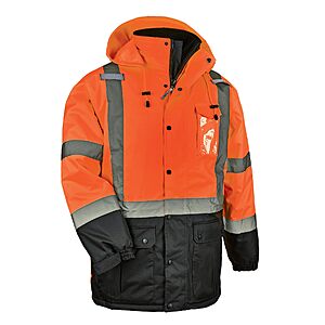 $39.39: Ergodyne GloWear 8384 Orange Large High Visibility Reflective Winter Safety Jacket (Lime or Orange, Various Sizes)