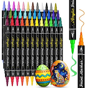 36-Colors JR.WHITE Dual Tip Acrylic Paint Markers $7.99 + Free Shipping w/ Prime or on $35+