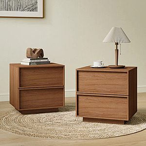 Set of 2 Winston Porter 18.9" Wooden 2 Drawer Nightstand (Multiple Colors) $139.99 + Free Shipping