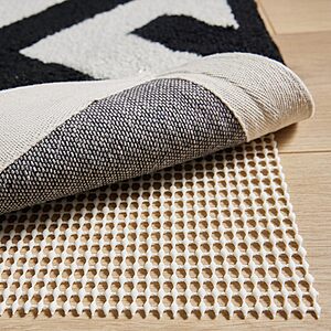 GORILLA GRIP® Slip Resistant Rug Gripper Pads for Hardwood Floor, 2ft by 3ft Cream $6.99