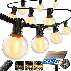 addlon 100' Outdoor Solar String Lights w/ Remote $19.99 + Free Shipping w/ Prime or on $35+