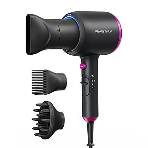 $28 FS AMAZON AC Wavytalk Hair Dryer with Diffuser, Blown Away Ionic Hair Dryer for Curly Hair with Comb, 1875W Fast Drying Blow Dryer with Ceramic Technology,