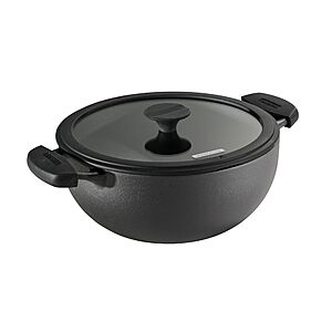 Tramontina Utsava Pre-Seasoned Cast Iron 4.9-Quart Kadai with Lid $38.49
