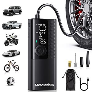 Tire Inflator Portable Air Compressor, 3X Faster Inflation $16.49