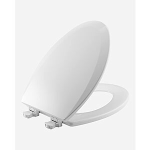 Bemis Wood Elongated Toilet Seat, Easy Clean Hinges, White Durable wood resists chipping & scratching, fits all standard elongated toilets~$16.10 @ Amazon
