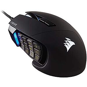 $49.99* | Corsair Scimitar RGB Elite MOBA/MMO 18000 DPI Optical Wired Gaming Mouse at Amazon
