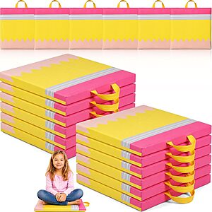 12-Pack 12" Beeveer Pencil Pattern Floor Cushions for Kids Classroom (Yellow) $19.99 + Free Shipping w/ Prime or on $35+