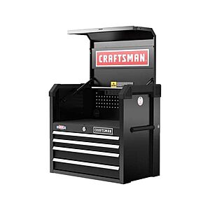 Craftsman s2000 26in 4-drawer chest w/light & divide (cmst32642bk) $520.71