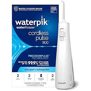 $34.99 | Waterpik Cordless Pulse 3100 Portable Water Flosser, Rechargeable at Amazon