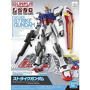 Mobile Suit Gundam Seed: #10 GAT-X105 Strike Entry Grade 1/144 Scale Model Kit $10