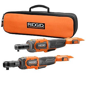 Ridgid 18V Brushless Cordless 2-Tool Combo Kit with 3/8 in. Ratchet, 1/4 in. Ratchet, and Bag (Tools Only) $179