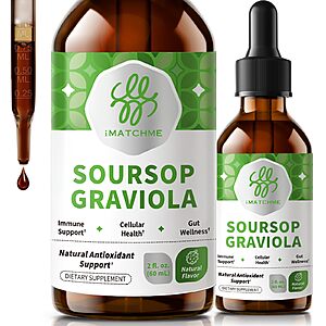 Amazon - Soursop Graviola Liquid Drops 2 Fl Oz $7.66