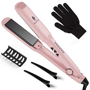 Amazon – urlhasbeenblocked 1.5" Flat Iron Hair Straightener, Pink - $14.99 w/ Code