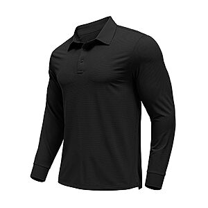 Amazon – PINSPARK Men's Long Sleeve Polo Shirt - $9.99 w/ Code