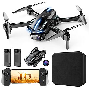 $29.99 FS AMAZON AC Drone with Camera for Adults Beginners Kids, Fun 1080P Foldable Mini Drone for Exciting Indoor Outdoor Play, RC Quadcopter with 2 Batteries, One Key Start,