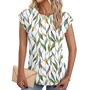 Amazon – NORACORA Women's Floral Short Sleeve Top - $4.54 w/ Code