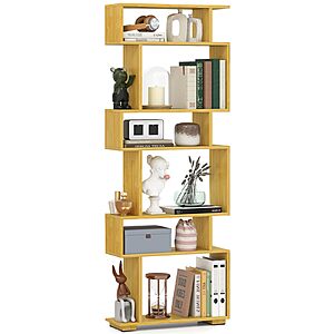 Amazon – GIANTEX 6-Tier Geometric Wooden Bookshelf - $46.74