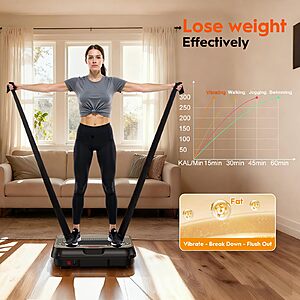 Vibration Plate Exercise Machine for Lymphatic Drainage, Stand Shake Plate $39.86