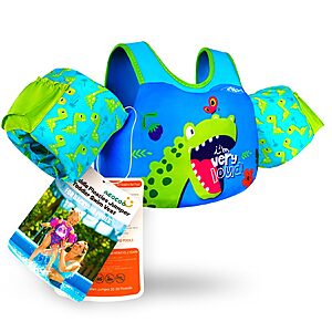 Puddle Float Jumper for Swimming, Toddler Swim Vest for Water Play, Pool Floats with Swimming Arm Floaties  $12.34