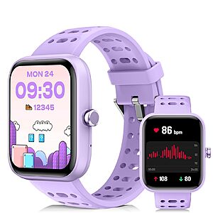 Amazon - Kids Smart Watch for Girls, Health Monitor,Puzzle Games, DIY Dials - $18.99
