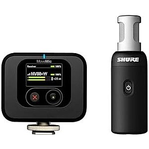 $200.99* | Shure MoveMic 88+ Wireless Video Microphone Kit for iPhone, Android & Cameras at Amazon