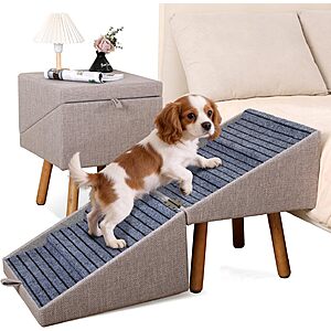 Ziluce Foldable Pet Stairs Dog Ramps (Light Brown) - 21in $65 or 17in $50 + Free Shipping