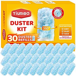 Tiumso 30-Count Microfiber Duster Refills (Compatible w/ Swiffer) $12.49 + Free Shipping w/ Prime or on $35+