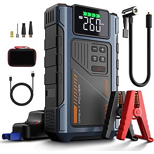 Geeneu 2-in-1 4500A Car Jump Starter w/ 150 PSI Air Compressor $35.98 + Free Shipping