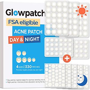 330-Count Glowpatch Invisible Pimple Patches Day & Night Acne Cover $4.49 + Free Shipping w/ Prime or on $35+