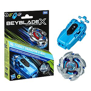 $12.98: Beyblade X Cobalt Dragoon 2-60C Deluxe Left-Spin String Launcher Set (Attack Type Top)
