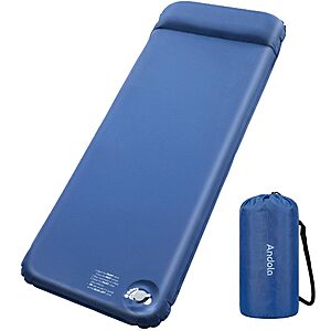 77.6" x 28.3" Andola Self-Inflating Foam Camping Sleeping Pad w/ Pillow (Dark Blue) $39.99 + Free Shipping