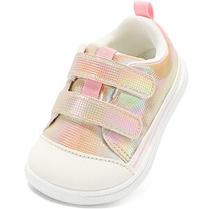 noorkiz Infant & Toddler Girls' Wide Toe Box Zero Drop Glitter Sneakers (various) $9.99 + Free Shipping w/ Prime or on $35+