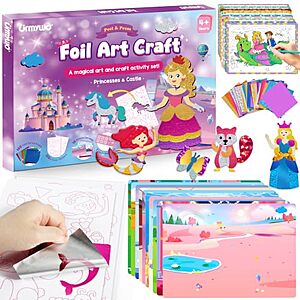 URMYWO Kids' Foil Art Craft Kit w/ 10 Princess Scenes $7.99 + Free Shipping w/ Prime or on $35+