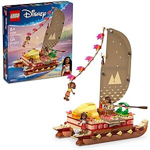 $34.49* | 529-Piece LEGO Disney: Moana 2 - Moana's Adventure Canoe (43270, 2025) at Amazon