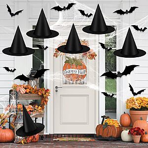 Amazon – JMUQ 6-Pack Halloween Witch Hats - $5.19 w/ Code