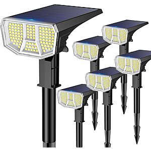 [Prime] 6-Pack LETMY Outdoor Solar LED Stake Spot Lights $18.47 + Free Shipping