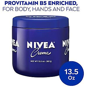Nivea Creme Body, Face and Hand Care (Glass Jar, 13.5-oz) $7.29 + Free Store Pick-up on $10 +
