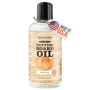 $6.48 S&S Clip Q: CLARK'S Food Grade Mineral Oil 12 oz, Butcher Block Conditioner - Unscented