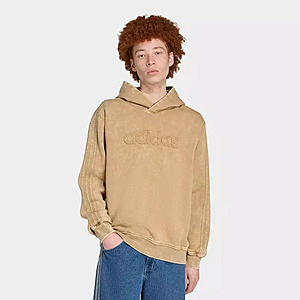 Adidas Men's Washed Loose Fit Fleece Hoodie: Cardboard (S-L) $16.97, Collegiate Green (S-L) $18.97 + Free Shipping