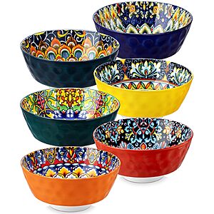 6-pc 26-oz vancasso Bohemian Style Ceramic Soup Bowls (multi-color) $17 + Free Shipping w/ Prime or on $35+