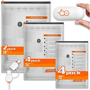 10-Pack Wfiia Travel Vacuum Storage Bags w/ USB/Type-C Pump (3 Sizes) $12.99 + Free Shipping w/ Prime or on $35+