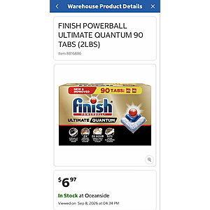 costco finish quantum 90ct $6.97