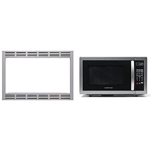 Panasonic NN-TK922SS 27-inch Trim Kit for 2.2 cu ft Microwave Ovens, 27 inch, Stainless Steel & Farberware Countertop Microwave 1000 Watts, 1.1 cu ft - Microwave  $302.38